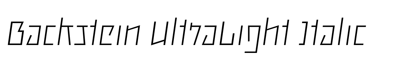 Backstein UltraLight Italic